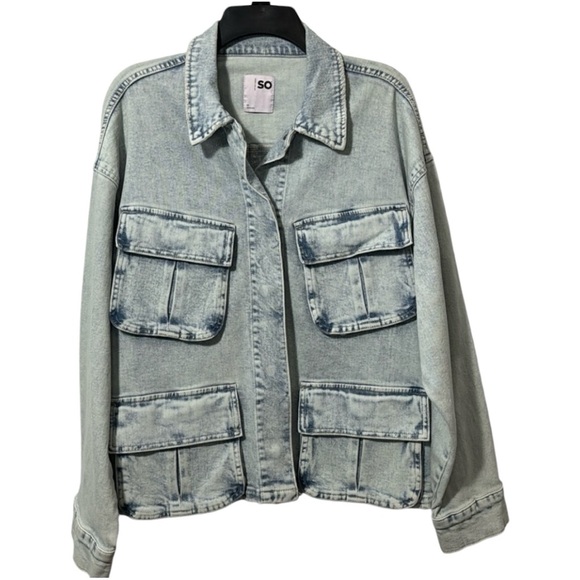 SO Jackets & Blazers - NWT SO Light Blue Denim Jean Jacket in Size‎ M